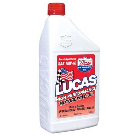 10710 Huile moto 10W 40 Semi Synthèse Lucas Oil 946 ml
