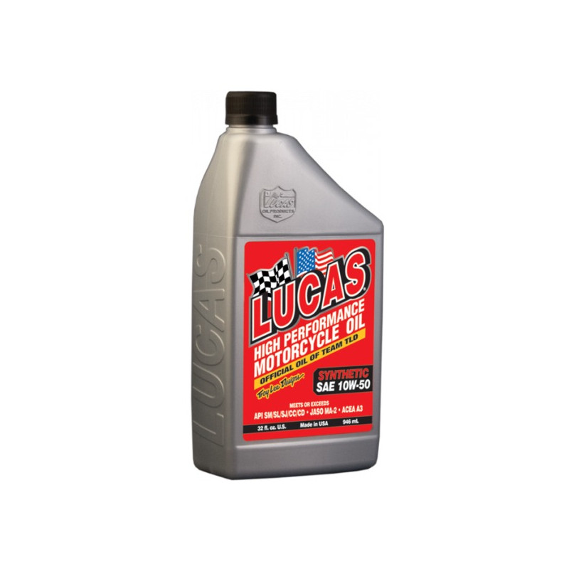 Huile moto SAE 10W 50 Synthèse Lucas Oil 1 L