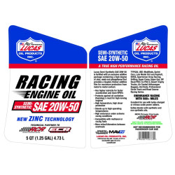 10378 Huile moteur 20w50 Racing Oil Semi-Synthétique 4.73 L